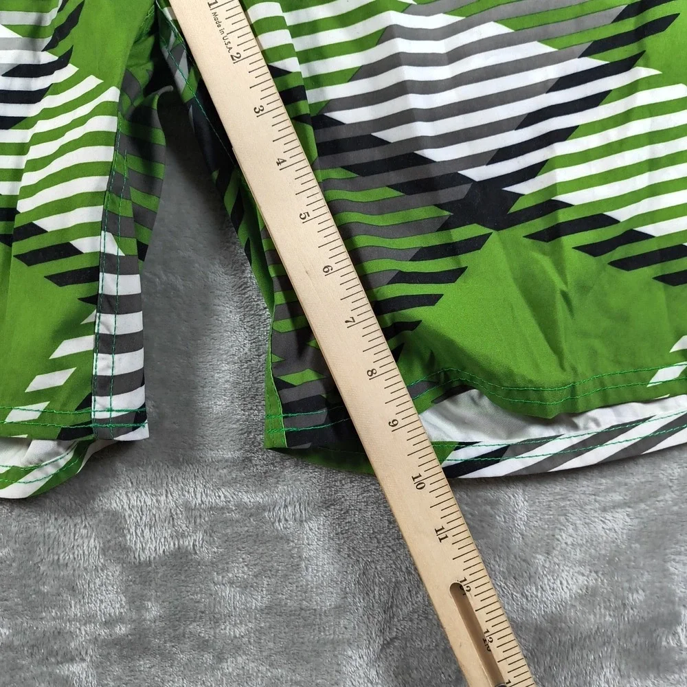 Oneill Board Shorts Mens 42 Green Embroidered‎ Plaid Y2K Swim Trunks Surf New